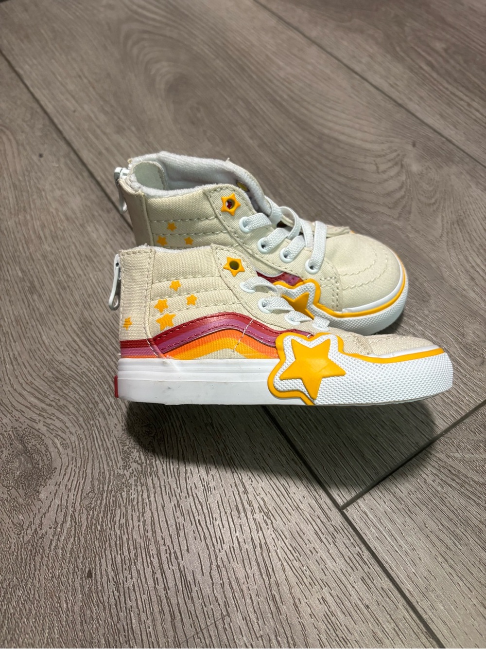 Vans Kids Star Stripe High-Top Sneakers - Yellow & Cream